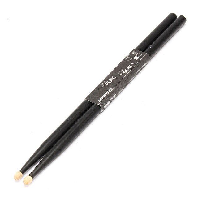 1 Pair 5a Black Maple Wood Drum Sticks Wood Tip Drummer Instrument Drumsticks For Drum Lightweight Musical Aparts