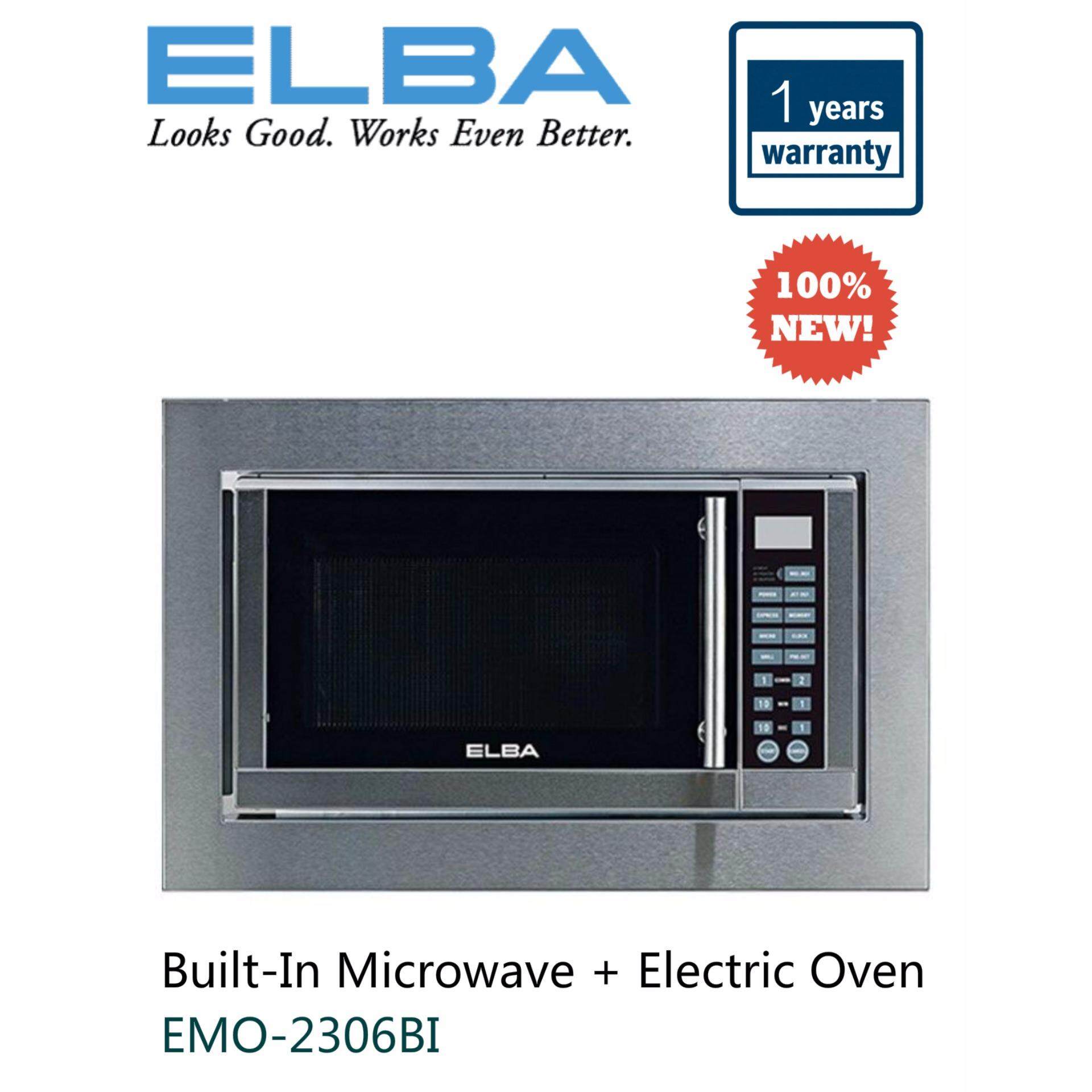 Authorised Dealer Elba Emo 2306bi Built In Microwave Electric Oven With Grill And 8 Manual Cooking Option 6 Levels Selection Digital