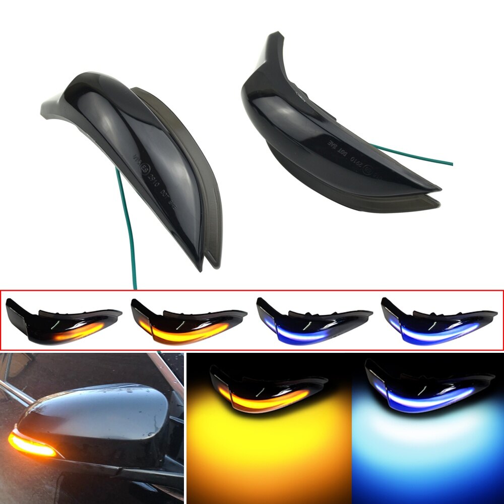 ZR For For Toyota Corolla Camry Prius Vios CHR Yaris Venza Avalon Altis LED Dynamic Turn Signal Light Sequential Side Mirror Indicator