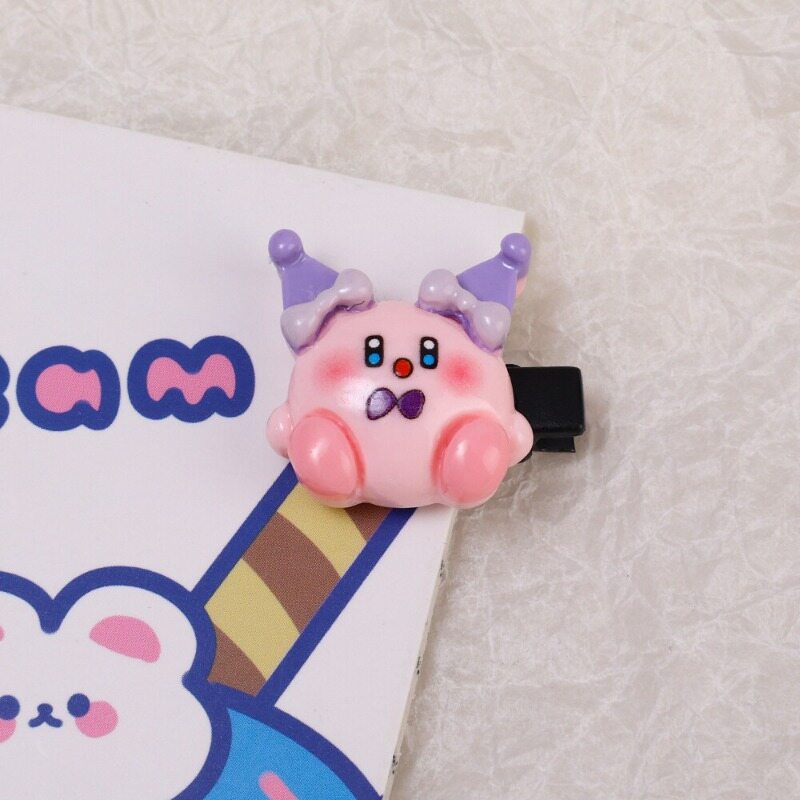 Cartoon Star Kirby Series Hairpin Pink Cute Brave Hair Clips Hair Accessories