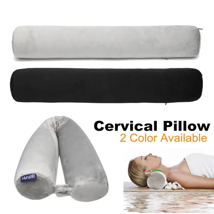 Memory Foam Cervical Roll Spinal Support Neck Pillow Pain Relief