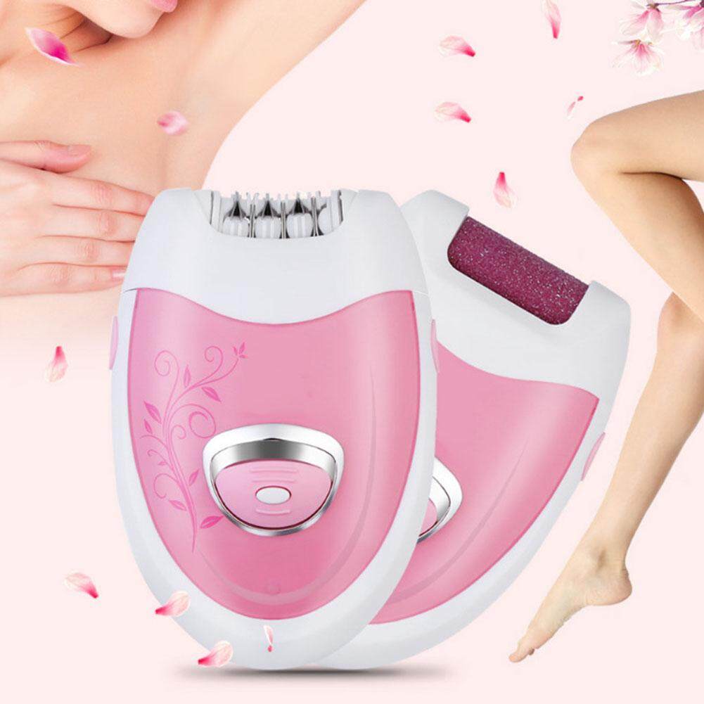 KM-6199A Alat 2 In 1 Brankas Tahan Lama Hiasan Rambut Removal Isi Ulang Multifungsi Abs Mesin Depilasi Listrik Kaki File Epilator Cukur