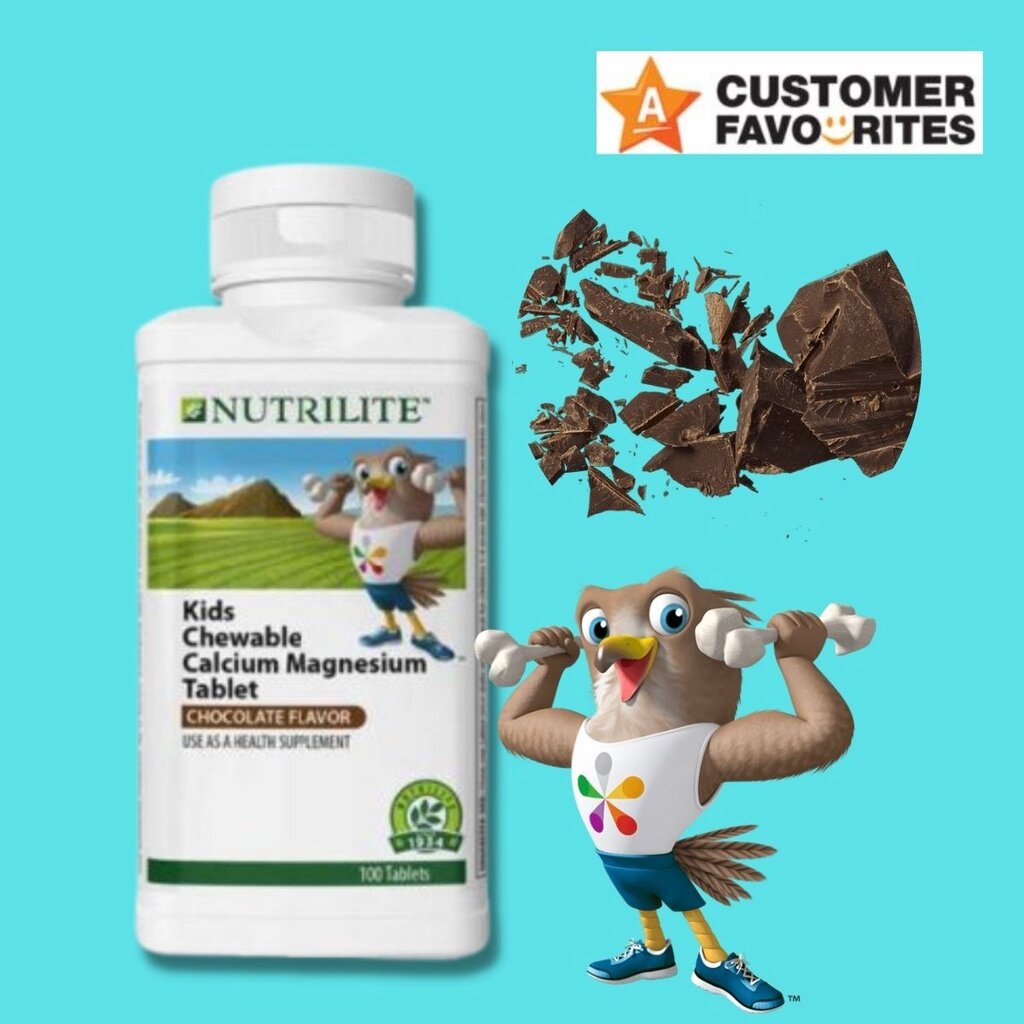 (Ready Stock) Nutrilite Kids Chewable Calcium Magnesium Tablet 100