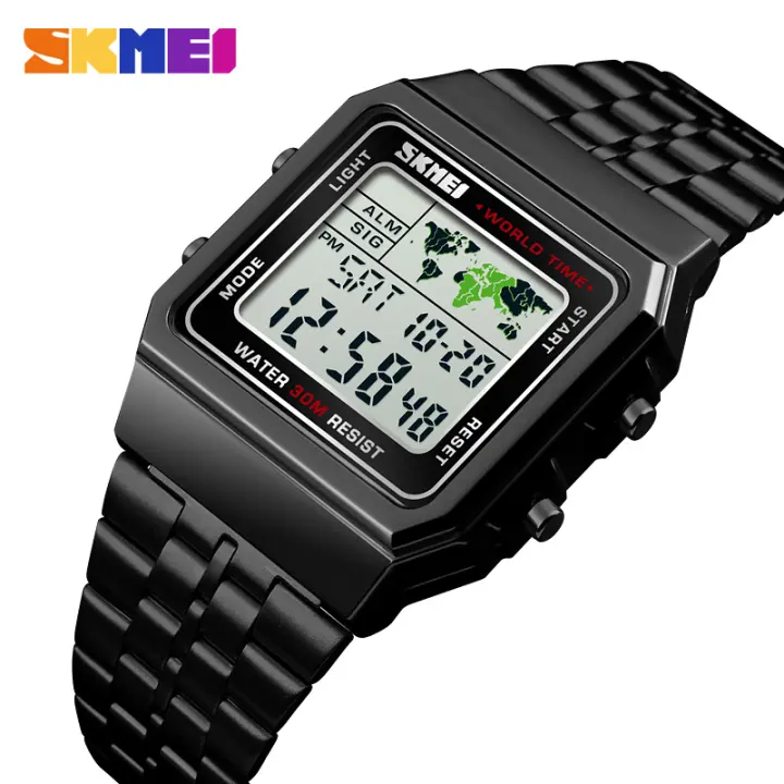 skmei world time watch