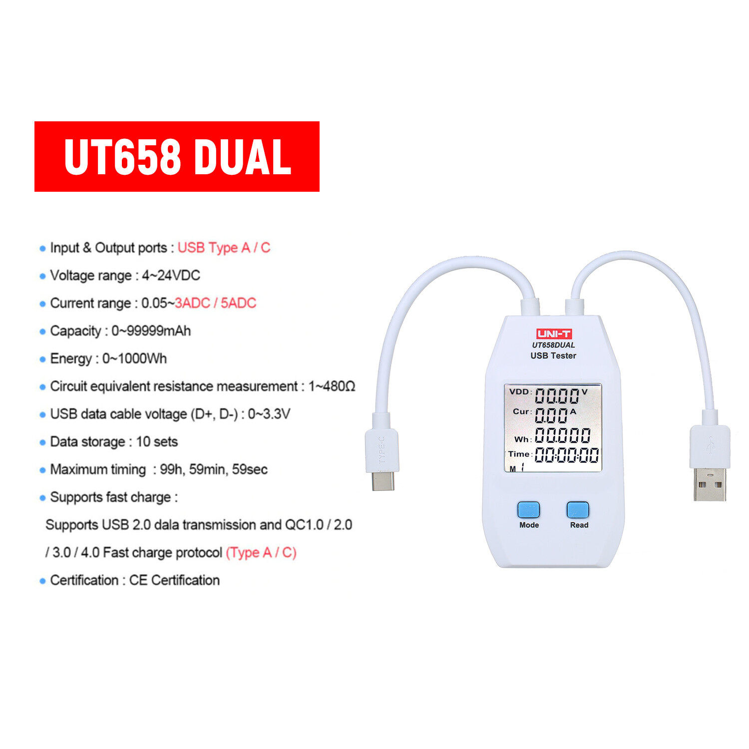 Đồng Hồ Đo Điện USB, Thiết Bị Kiểm Tra USB LCD Máy Dò Vôn Kế Ampe Kế, Máy Kiểm Tra Công Suất Điện Kỹ Thuật Số
