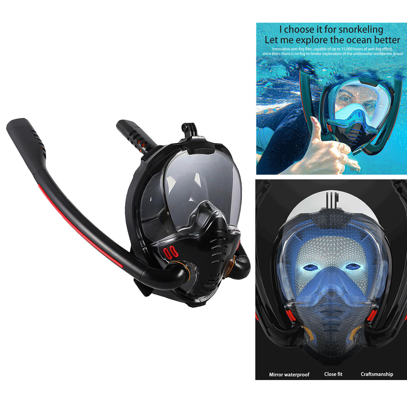 Diving mask Snorkeling mask 180 Panoramic