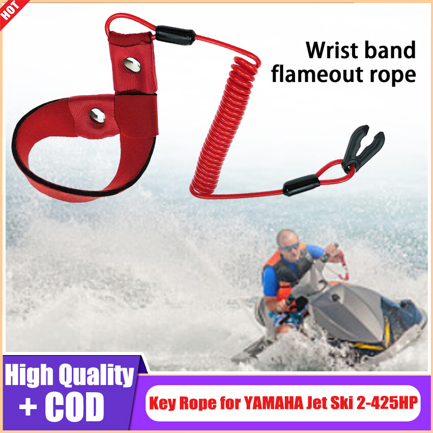 【In Stock】Marine Outboard Engine Boat Motor Kill Stop Switch for YAMAHA Jet Ski 2-425hp Key Rope Safety Lanyard Tether FX140 All Models