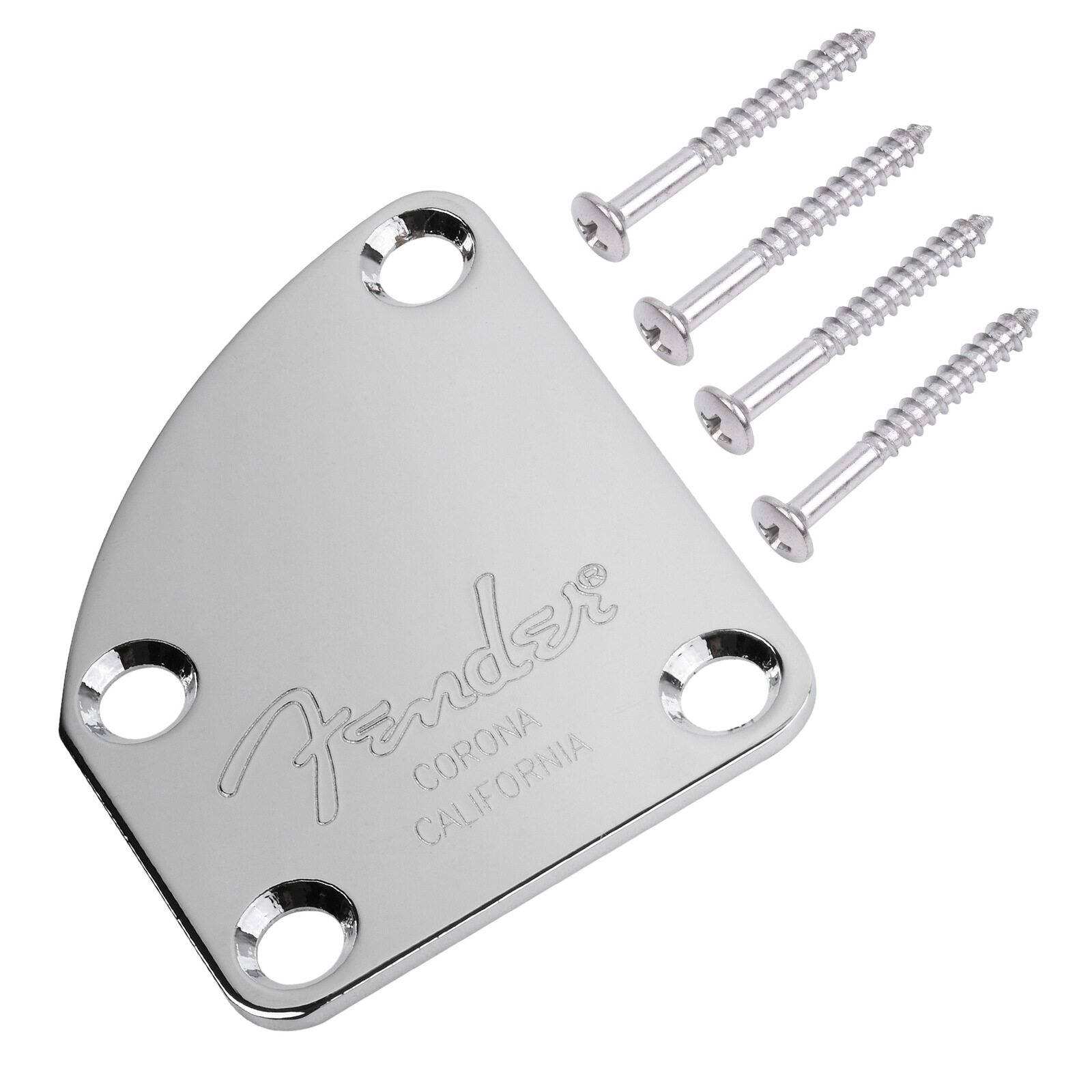 1 set Chrome Electric Guitar Neck Plate Neck Plate Fix ST TL Electric