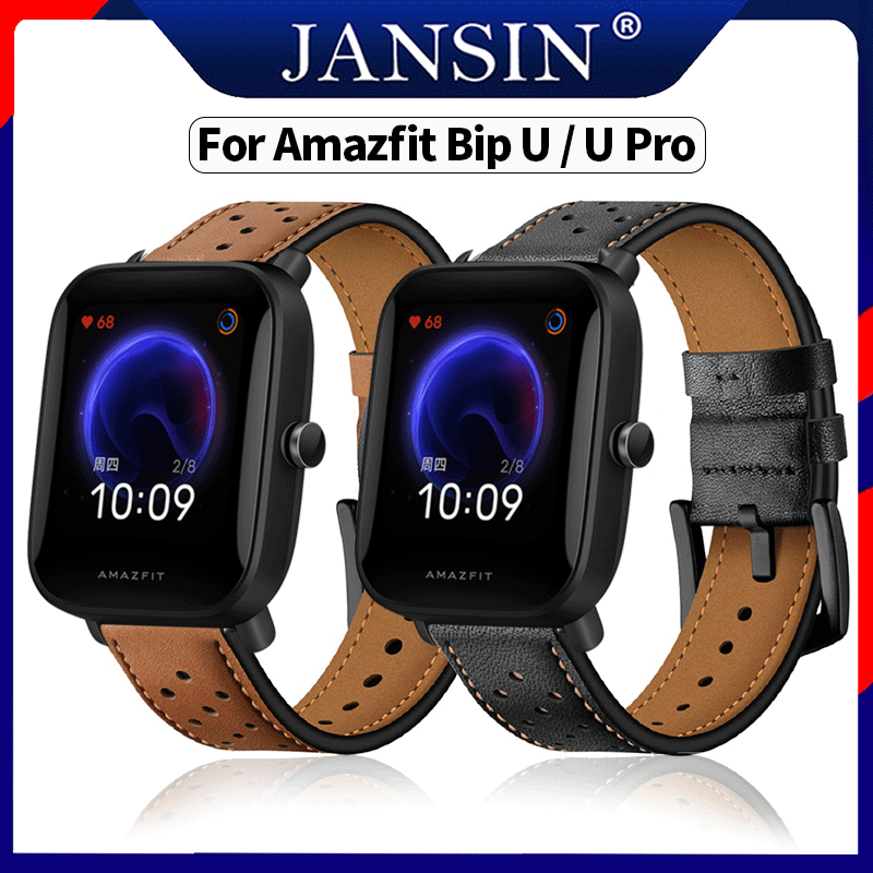 Dây da cho Amazfit Bip U Vòng đeo tay Phụ kiện Vòng đeo tay Amazfit Bip U Pro Đồng hồ thông minh thay thế dây đeo