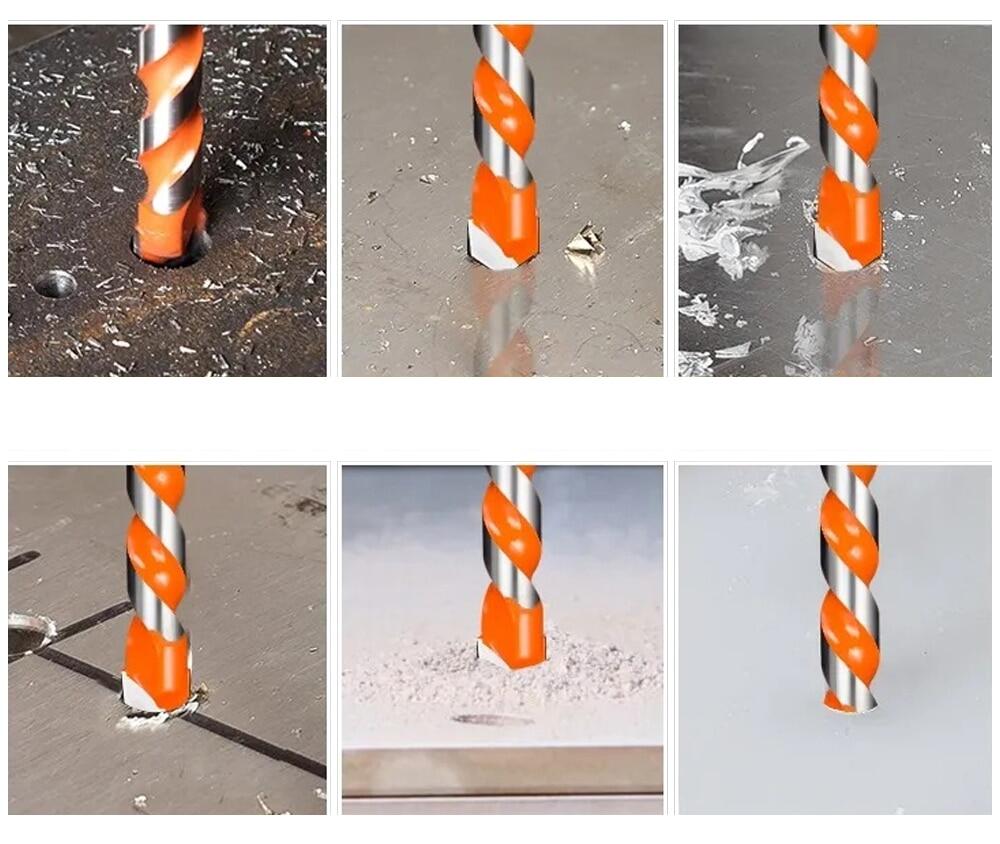 75pcs (345681012mm) Drill Bits Multi-Material Triangle Drill Bit ...
