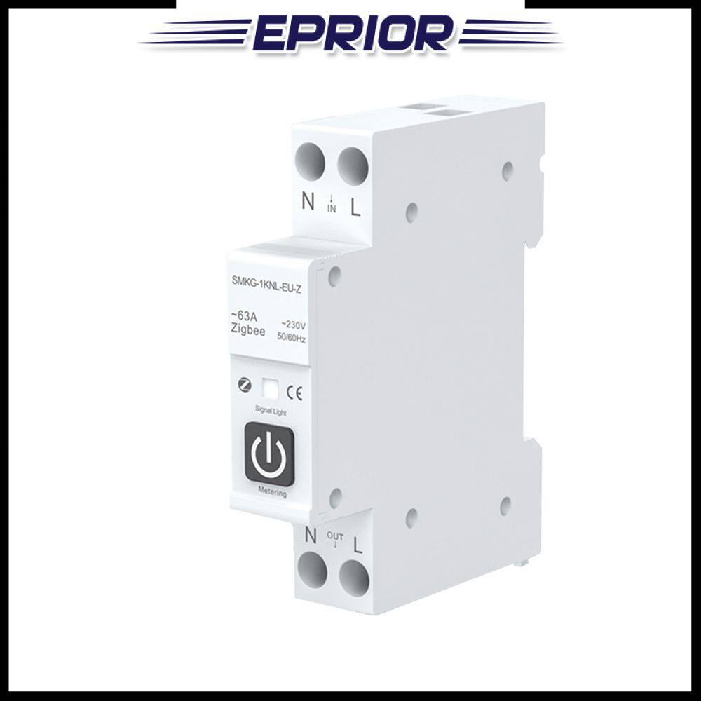 New Original TUYA ZigBee Smart Circuit Breaker With Metering 1P 63A DIN Rail For Smart Home Wireless Remote Control Switch Smart Life APP Work With Alexa Google Home Yandex Alice