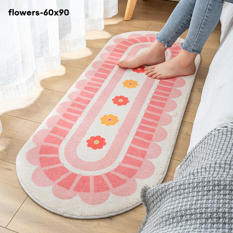 XMDS Carpet Bedroom Bedside Blanket Thickened Strip Bedside Mat Simple Home Lovely Room Full of Mattresses