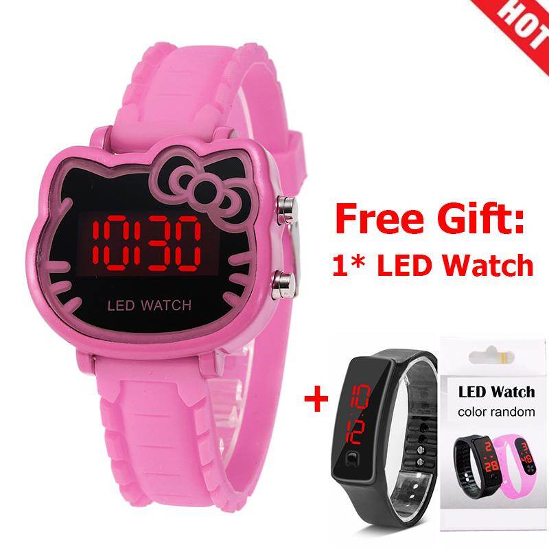 【Buy 1 Get 1 Free】YB1157 Watch Women Led Digital Cartoon Wrist Watches Children Girls Casual Women's Clock FWKI 02