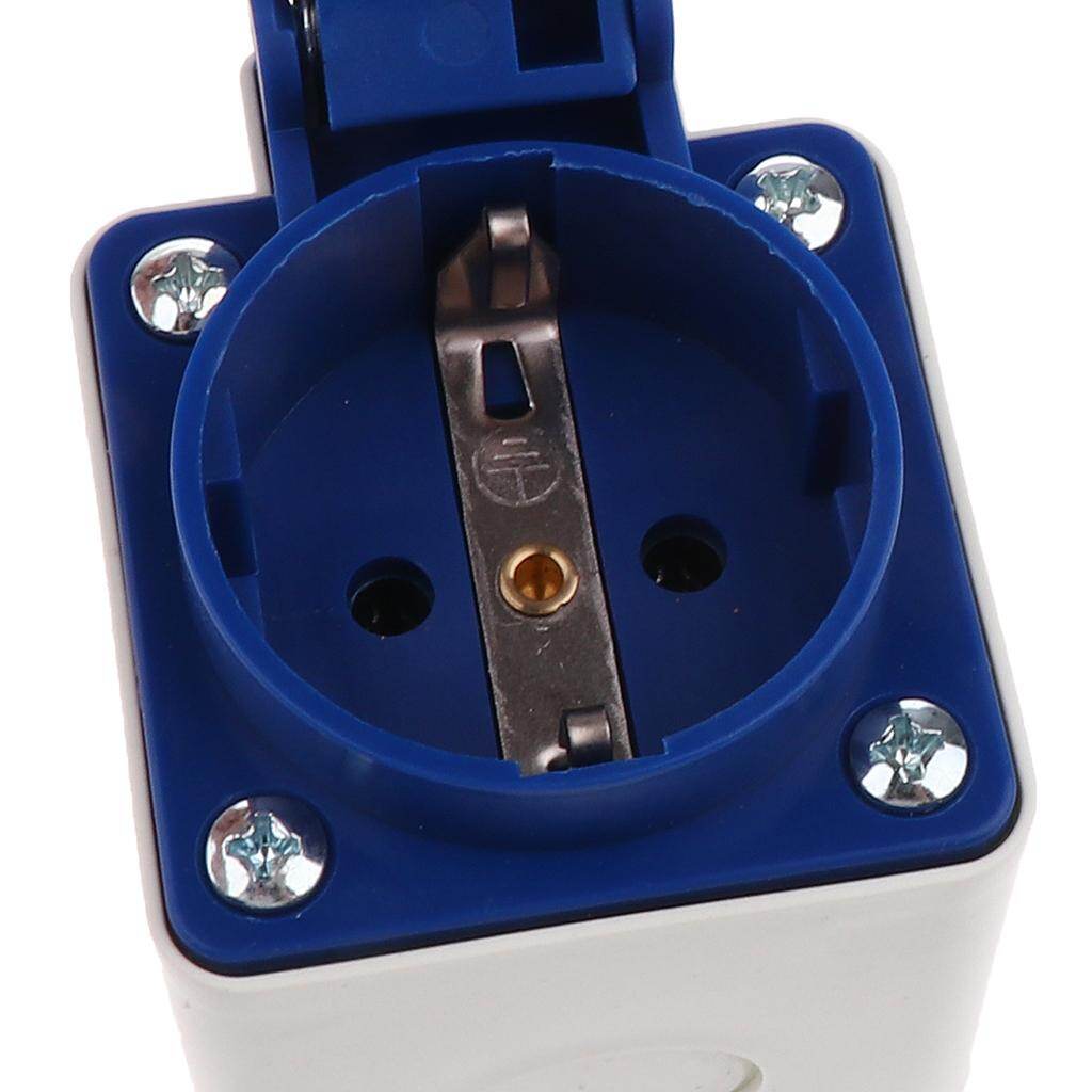 Blesiya SCHUKO 2Pin 16A 220V Waterproof EU Power Socket