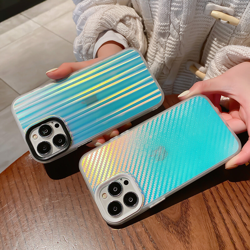KISSCASE For iPhone 14 Pro Max Color Matching Gradient Laser TPU shell Phone Case For iphone 14 Plus 13 12 11 Pro Max XR XS Max X
