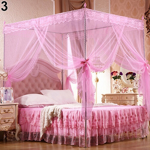 Xavierb Romantic Princess Lace Canopy Mosquito Net No Frame for Twin Full Queen King Bed