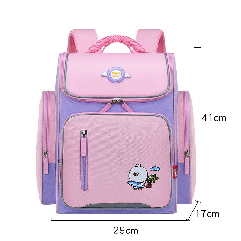 YA ZHOU LONG children's school bag Primary school students first to third grade ultra-light spine protection schoolbag large capacity backpack