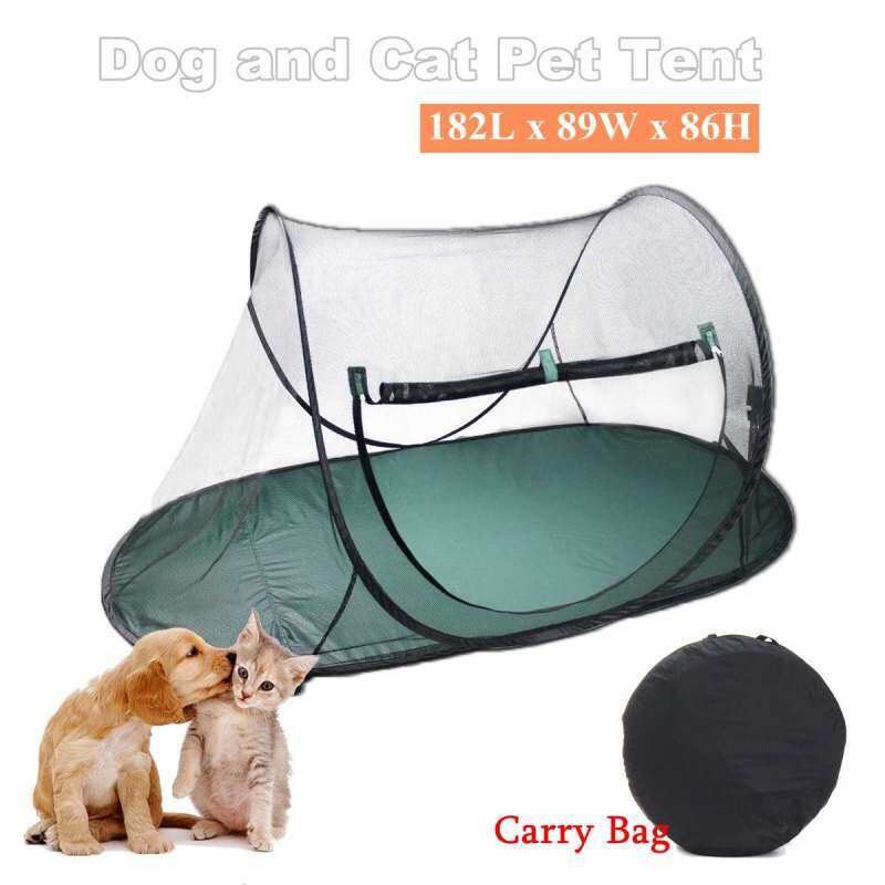182X89X86Cm Pet Chó Mèo Mềm Bao Vây Ngoài Trời Lồng Di Động Chơi Lưới Lều Xếp Playpen Puppy Cũi Hàng Rào Nguồn Điện Ngoài Trời