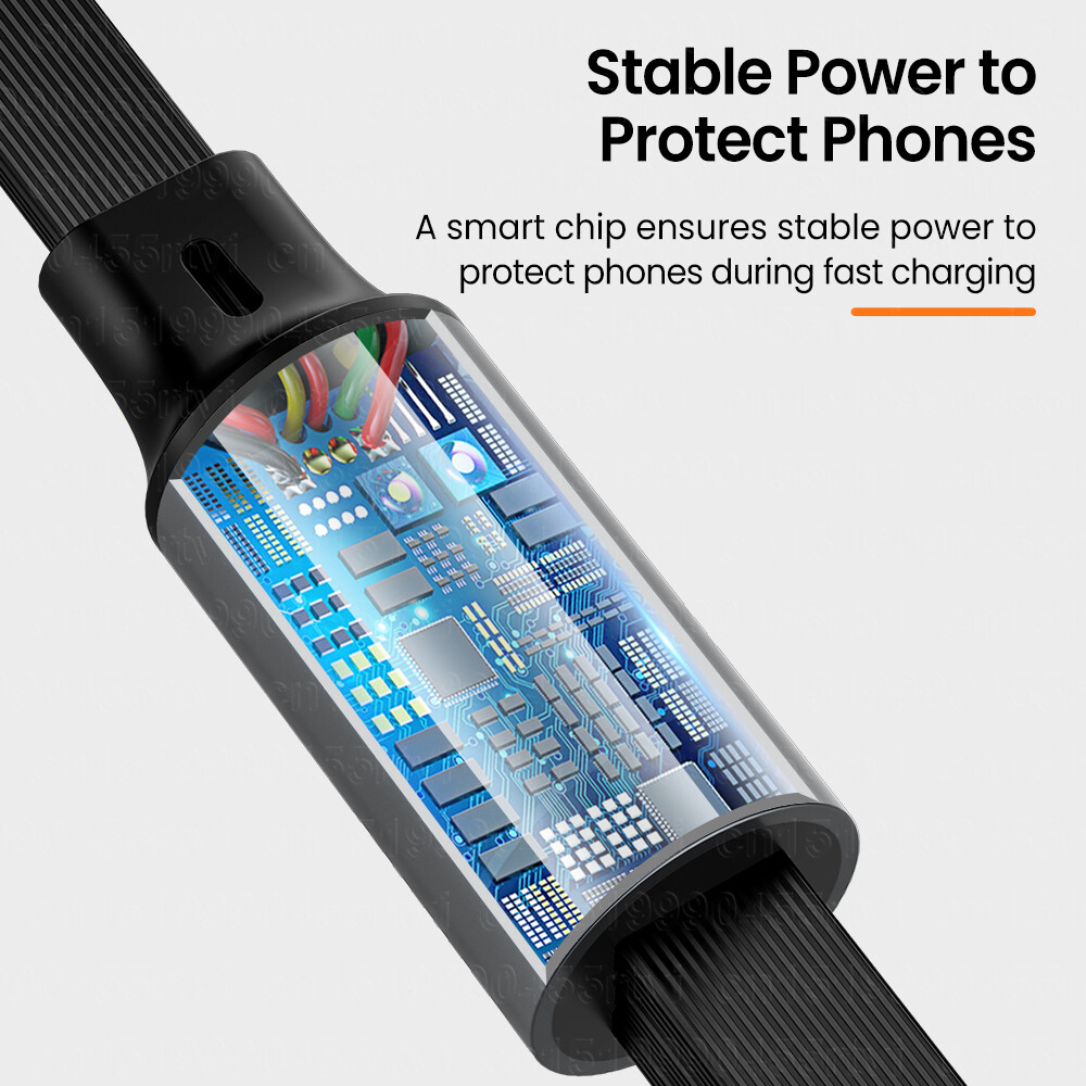 Vaorlo 3 Trong 1 6A USB C Cáp Có Thể Thu Vào Nhanh dây sạc 1.2M 100W loại USB C Cáp Cho Micro Android Huawei Dòng Tương Thích Với iPhone 14 13 12Pro Max
