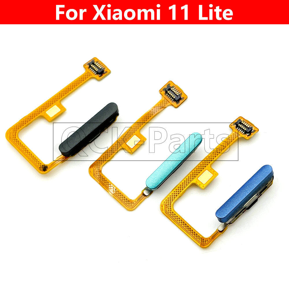 Ban đầu cho Xiaomi mi 11 mi11 Lite 4G 5g cảm biến vân tay nhà trở về phím nguồn nút menu Cáp dải dây mềm