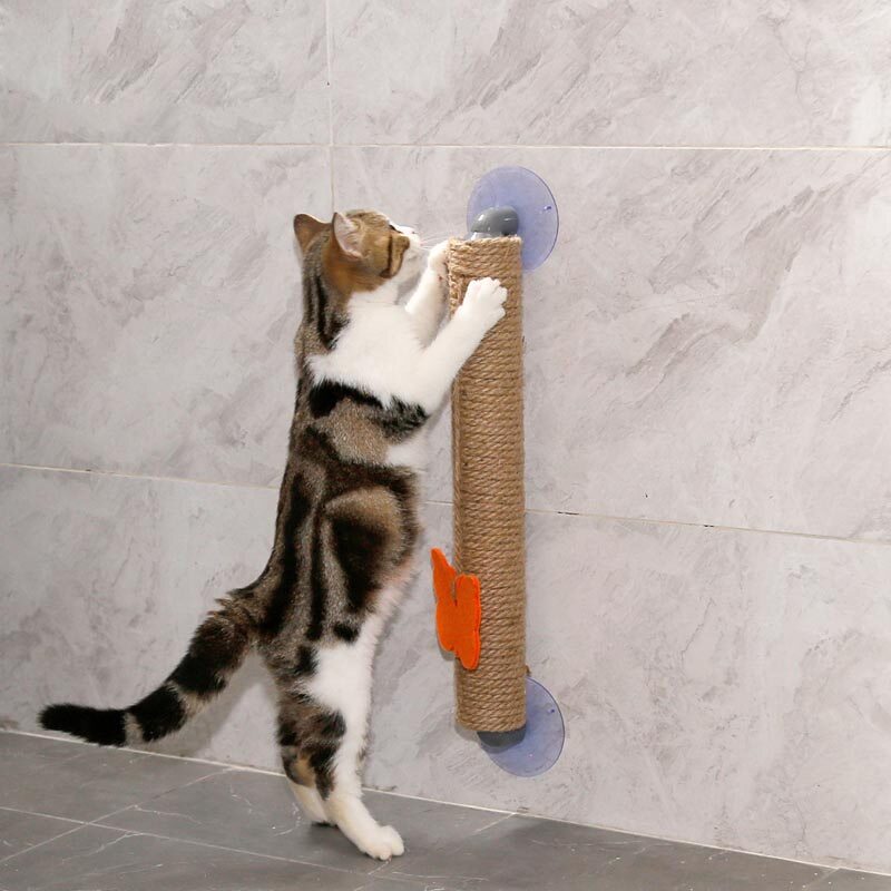 Sisal Cat Scratching Post Climbing Frame Toy Anti-Scratch Cat Scratcher Post Climbing Column Durable Interactive Toys