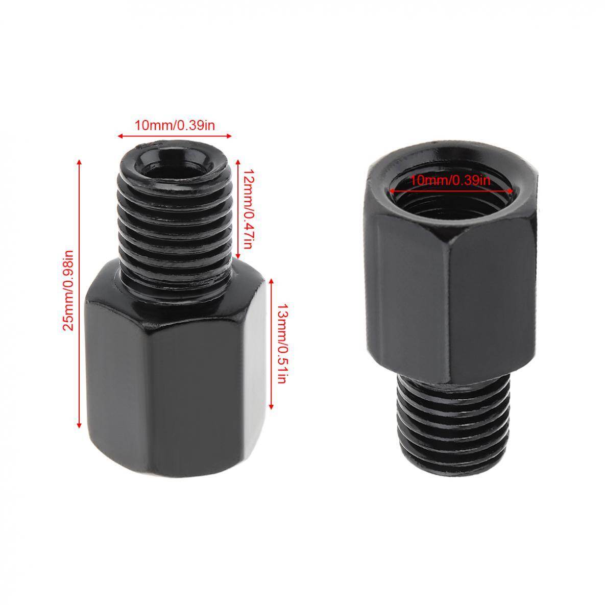 Clockwise and Counterclockwise 10mm to 10mm Motorcycle Rearview Mirror Screw Thread Adapter Conversion Bolt Motorbike Mirror Screw