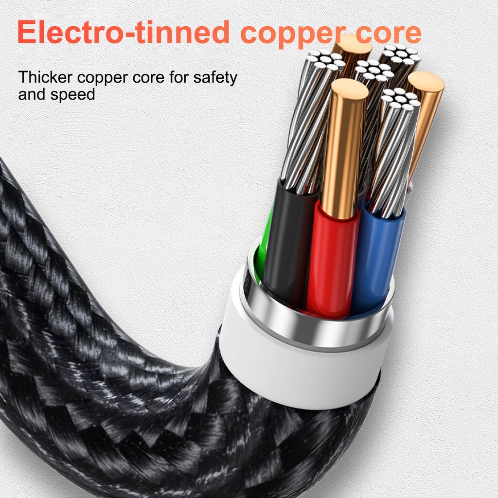 Fonken Cáp Sạc USB Ngắn 25Cm Cáp Micro USB Type C Cho Huawei Android Sạc Nhanh 2.4A Cáp Sạc Điện Thoại Có Đèn Báo