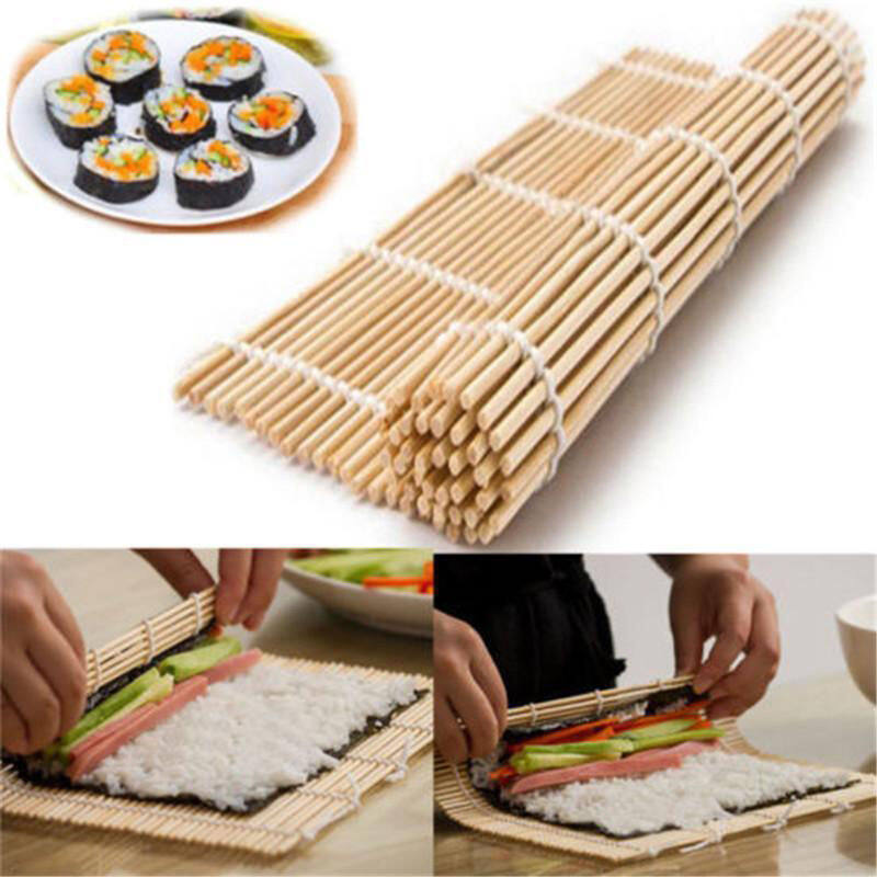 YESPERY Sushi Mat Bamboo Maker Kit Rice Roll Mold Kitchen DIY Mould Roller Rice Paddle #1
