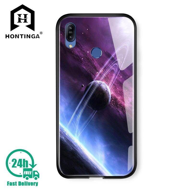 Hontinga For ASUS Zenfone Max Pro M1 Case ZB601KL ZB602KL Max Pro M2 Case ZB631KL ZB633KL Max M2 Case Fantasy Space Luxury Casingg Shockproof Galaxy Phone Case Tempered Glass Back Cover
