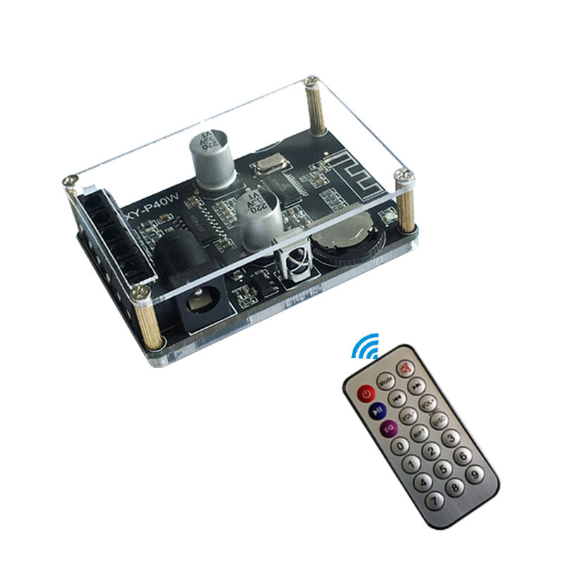 10W/15W/20W/30W/40W Stereo Bluetooth 5.0 Power Amplifier Board 12V/24V High Power Digital Amplifier Module XY-P15W XY-P40W