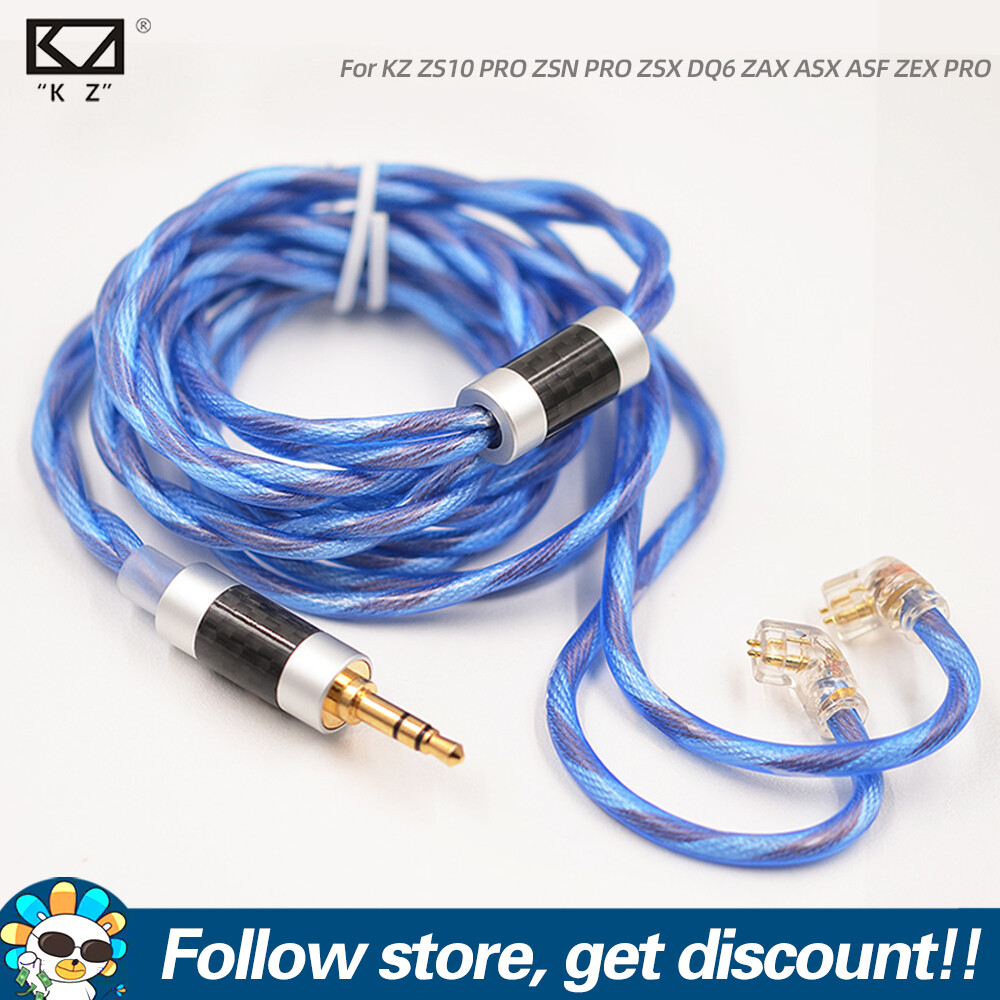 KZ Replacement Cable OCC Silver-plated Earphone Upgraded Wire Gold-plated 2Pin 0.75mm Headphone Replaced Line For KZ ZSN EDA DQ6S EDX Ultra ZS10 PRO ZSX DQ6 ZES ZAX ZAS ASX EDS GK G5 GS10 GSE CCA CA16 C10 Pro TRN MT1 Pro MTE CS2 Replace Earbuds Cables