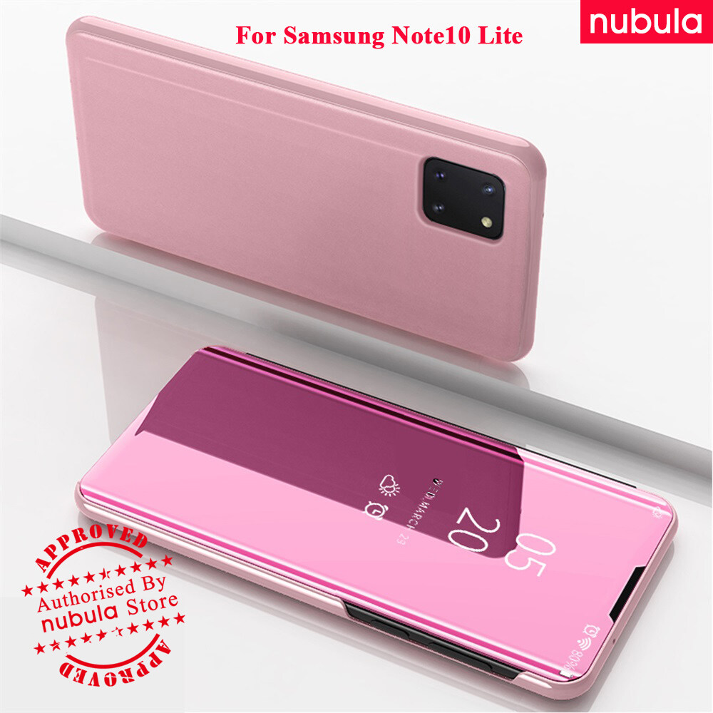 NUBULA สำหรับ Samsung Galaxy Note 10 Lite SM-N770 (6.7) นิ้วเคสพลิก Luxury Mirror Clamshell กรณี Hard Flip Clear View เคสแบบพับปิดได้สำหรับ Samsung Galaxy Note 10 Lite สี โรสโกลด์ สี โรสโกลด์รูปแบบรุ่นที่ีรองรับ Galaxy Note10 Lite