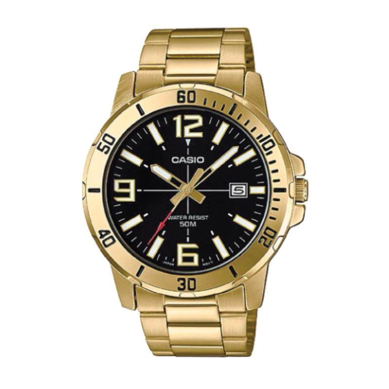 Casio Mens Diver Look Gold Tone Stainless Steel Band Watch MTPVD01G-1B MTP-VD01G-1B (watch for man / jam tangan lelaki / men watch / watch for men / casio watch for men / casio watch) Malaysia
