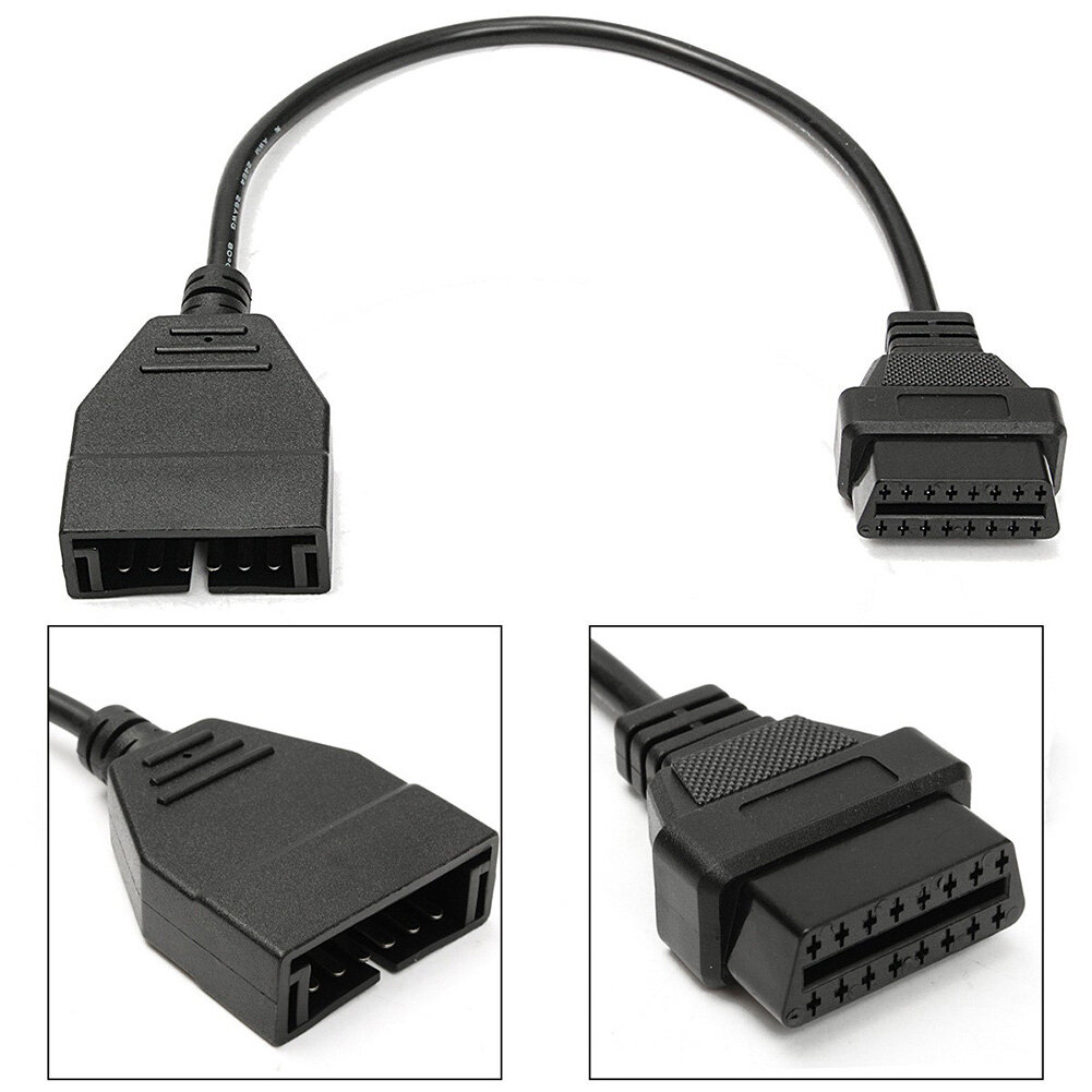 Diagnostic scanner 12 pin obd1 to 16 pin obd2 converter adapter cable for gm car