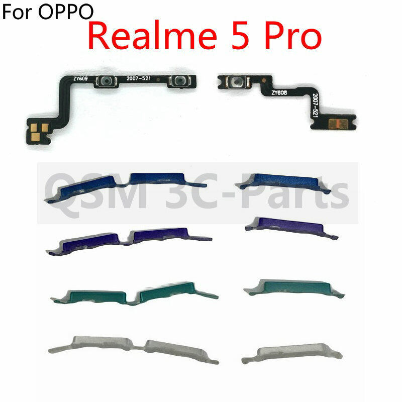 Nút Công Tắc Bật/Tắt Nguồn Cho OPPO Realme 5 Pro Nút Tăng Giảm Âm Lượng Cạnh Phụ Tùng Thay Thế Cáp Dẻo