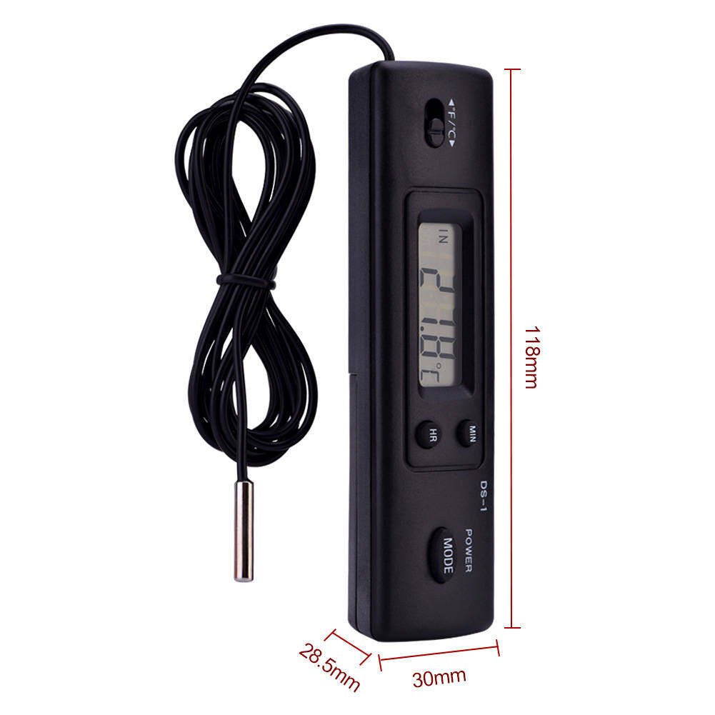qianmei(Ready Stock+Shipping in 24 hours)Electronic LCD Digital Temperature Meter Thermometer Probe Sensor Wired for Refrigerator