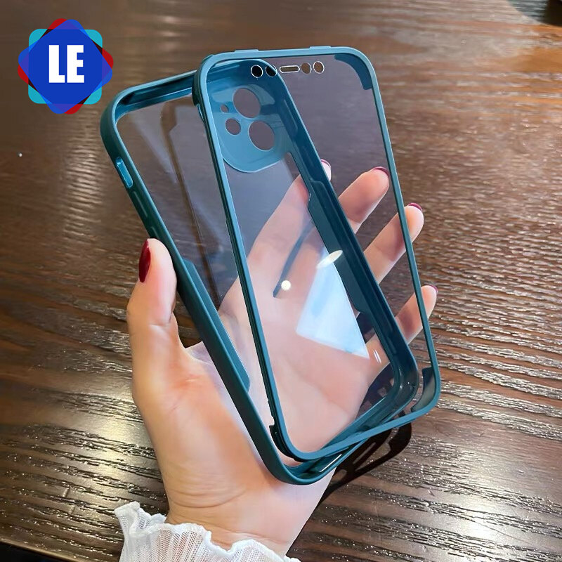 Casing For Redmi Note 11 / Redmi Note 11S / Redmi Note 11 Pro / Redmi Note 10 / Redmi Note 10S / Redmi Note 9 / Redmi Note 9S / Redmi Note 9 Pro / Redmi Note 9 Pro Max Luxury 360 Full Cover Clear Acrylic Hard Flip Phone Case
