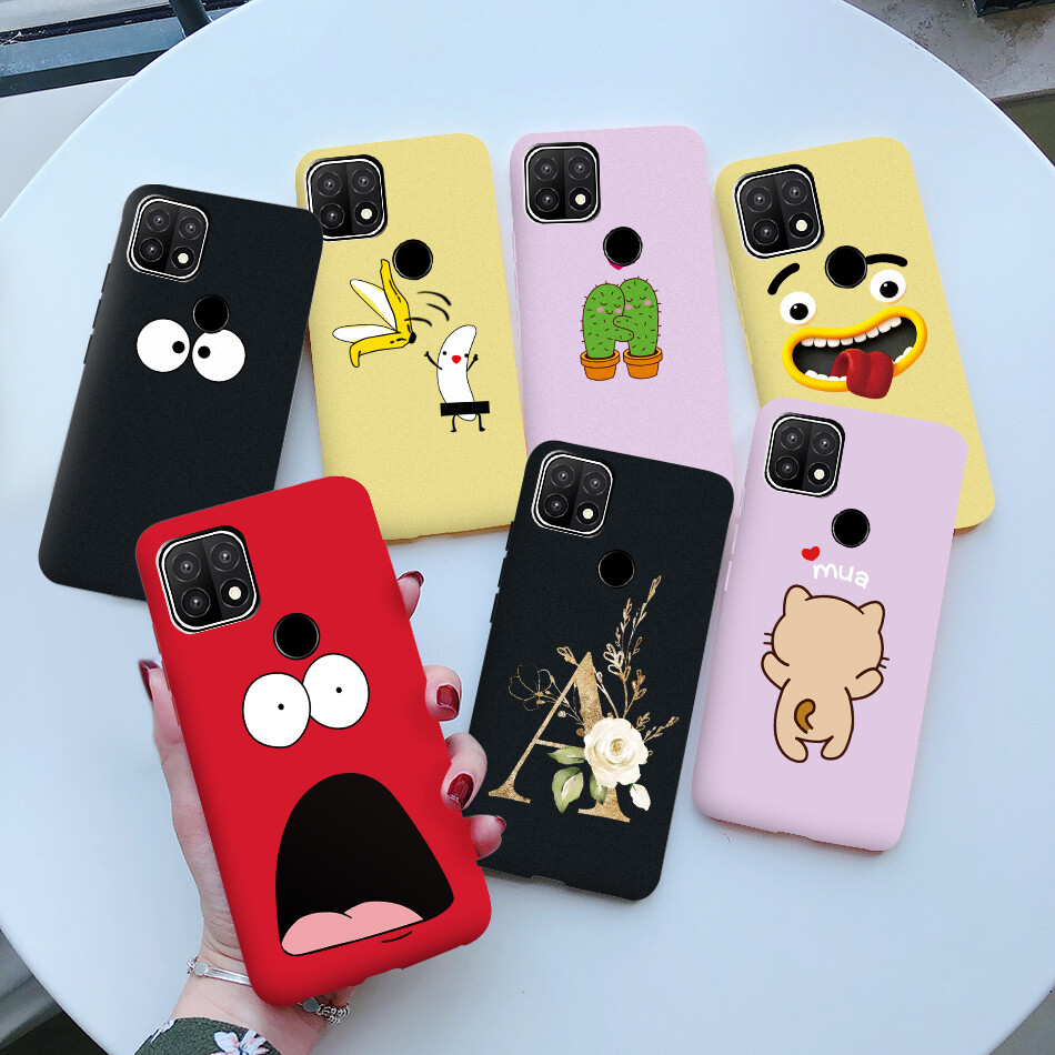 For OPPO A15 /A15s Silicone TPU Soft Case Cute Cartoon Painted Phone Case Protective Back Cover