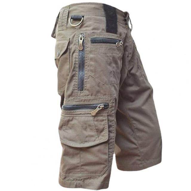 Military Cargo Shorts Men Tactical Joggers Shorts Solid Color Multi Pockets Summer Relaxed Fit Straight Cargo Shorts Streetwear 🩳🩳