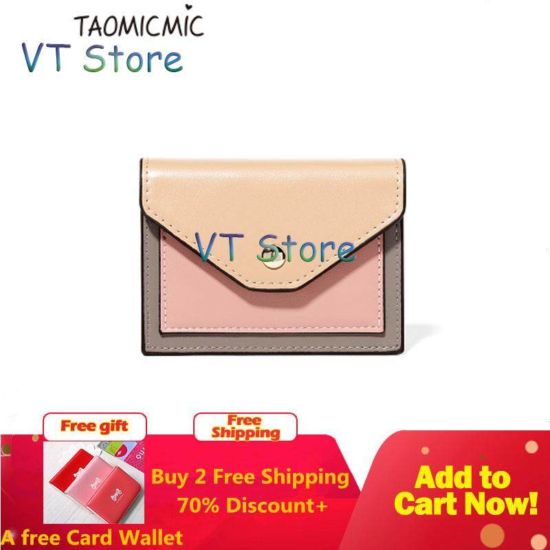 (Stok Tersedia) 2019 VT Toko Bebas Ongkos Kirim Fashion Rumbai Dompet Wanita untuk Kartu Kredit Kecil Merek Kulit Mewah Pendek Wanita Dompet dan Dompet Wanita Feminin-(4 Warna)