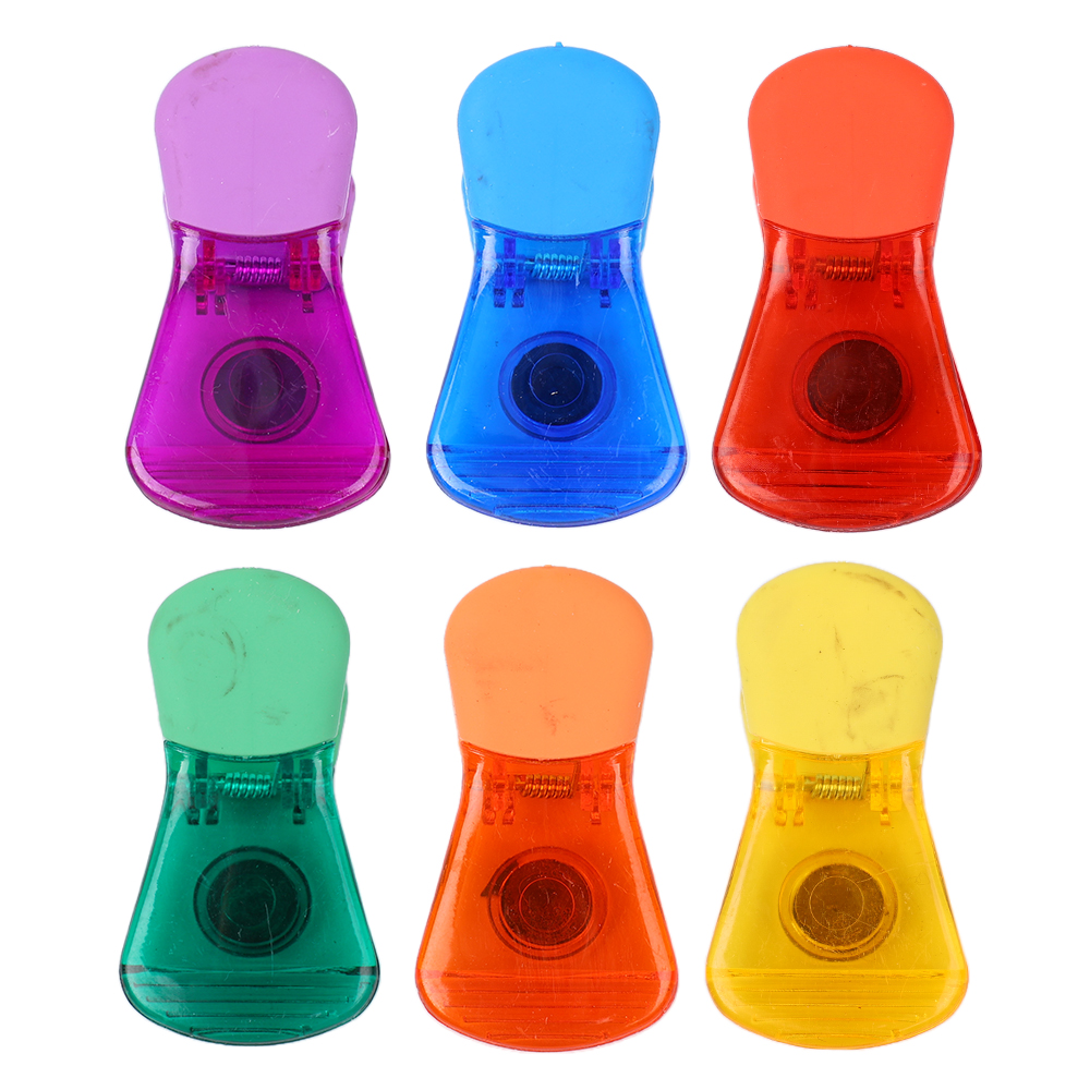 Polocat Kitchen Magnetic Plastic Bag Clips Ziplock Refrigerator Message Notes Strip Magnet Sticker Photo Home Sealing Clip