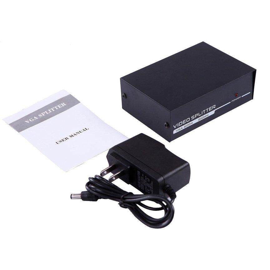 Top Dijual 4 Port VGA Splitter SVGA 1 PC untuk 4 LCD CRT Layar Monitor TV Komputer Laptop
