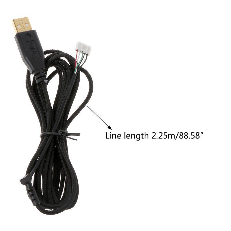 Chuột USB Dây Bện Nylon Bền Mạ Vàng, Cáp Thay Thế Dây Chuột Razer Naga 2014