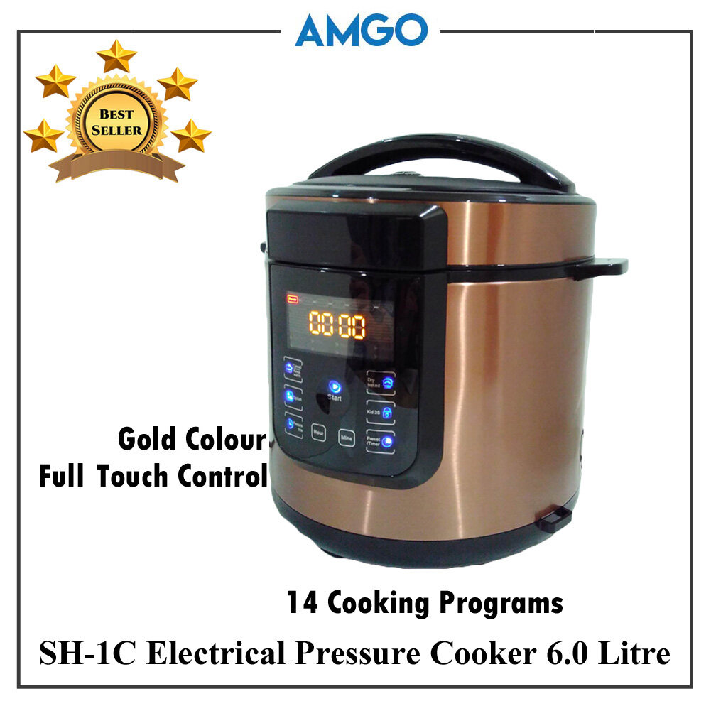 AMGO SH 04 Electric Pressure Cooker 6L 15 button Cooking Programs Lazada