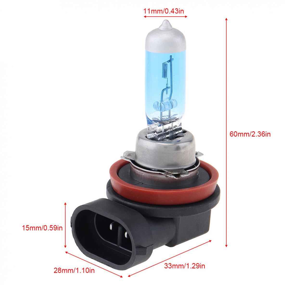 Một Cặp Đèn Halogen Ô Tô Siêu Sáng 12V H11 55W 6000K Ánh Sáng Trắng Phía Trước Ô Tô