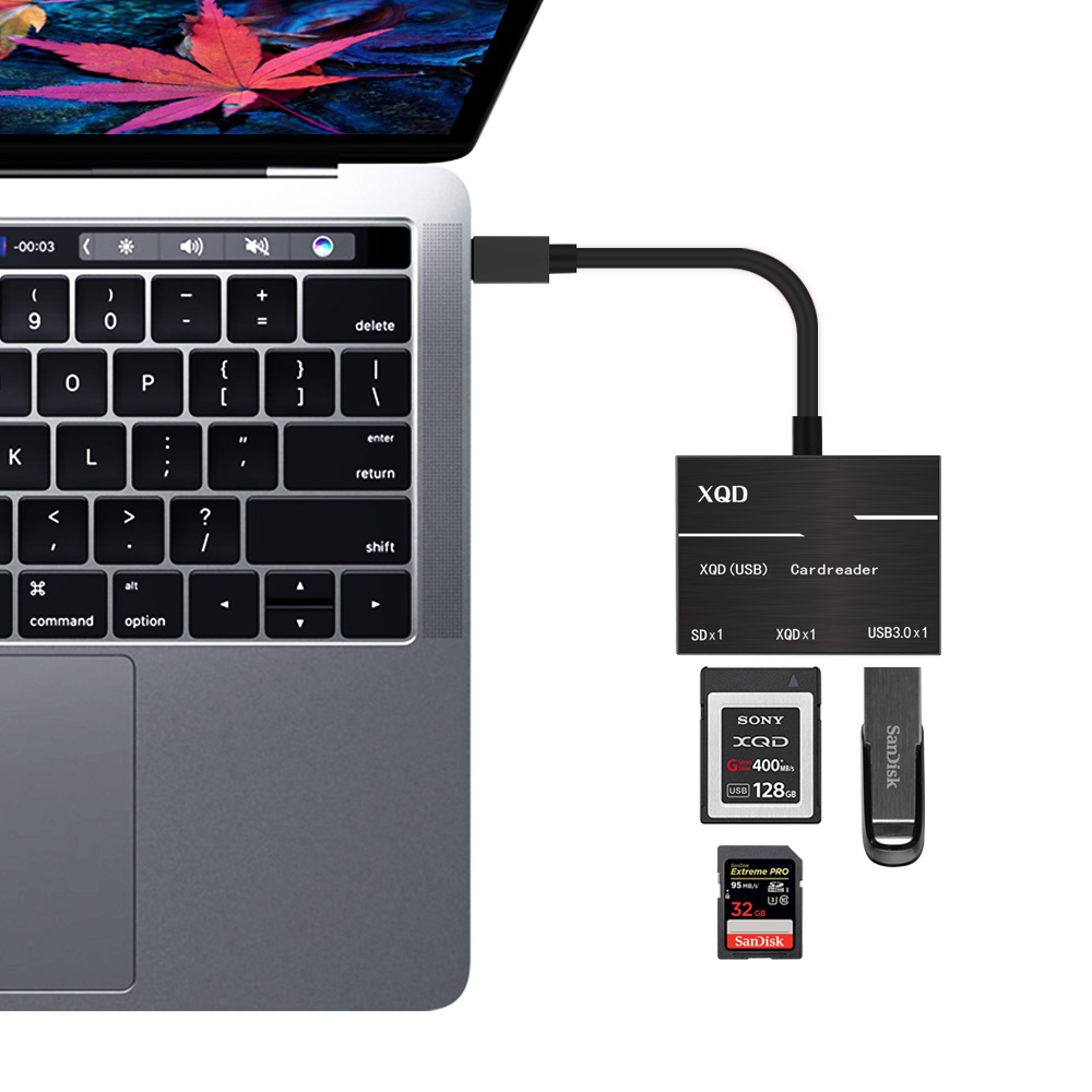 Type-C sang thẻ XQD thẻ SD Đầu đọc tốc độ cao usb3.0hub tương thích tốc độ cao USB3.0/2.0