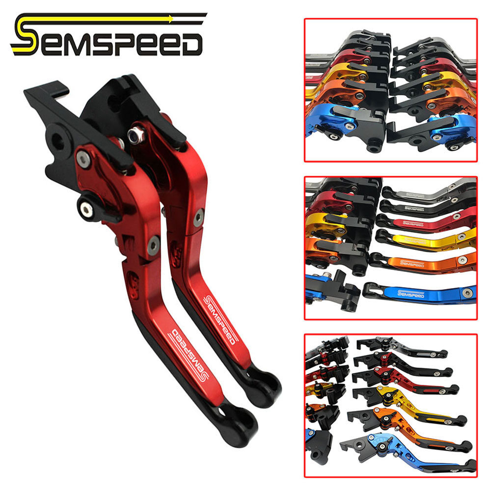 SEMSPEED For Yamaha R15 V3 MT-15 MT15 2018 2019 2020 2021 2022 2023 1 Pair Motorcycle Adjustable Folding Extendable Brake Clutch Lever