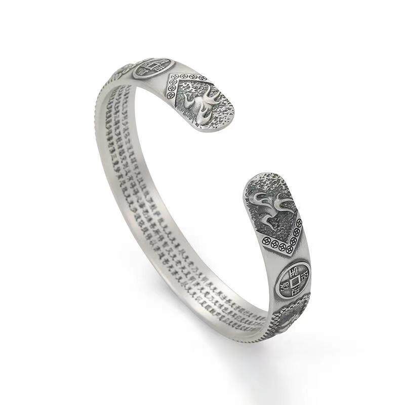 Bùa Hộ Mệnh Tỳ Hưu Thần Thú May Mắn Cổ Điển Phong Cách Trung Quốc Thời Trang Mới Cho Nam Vòng Tay Mở Quà Tặng Trang Sức Đeo Tay Dễ Phối Đồ Tiệc Tùng Thường Ngày Hàng Ngày Cho Nam