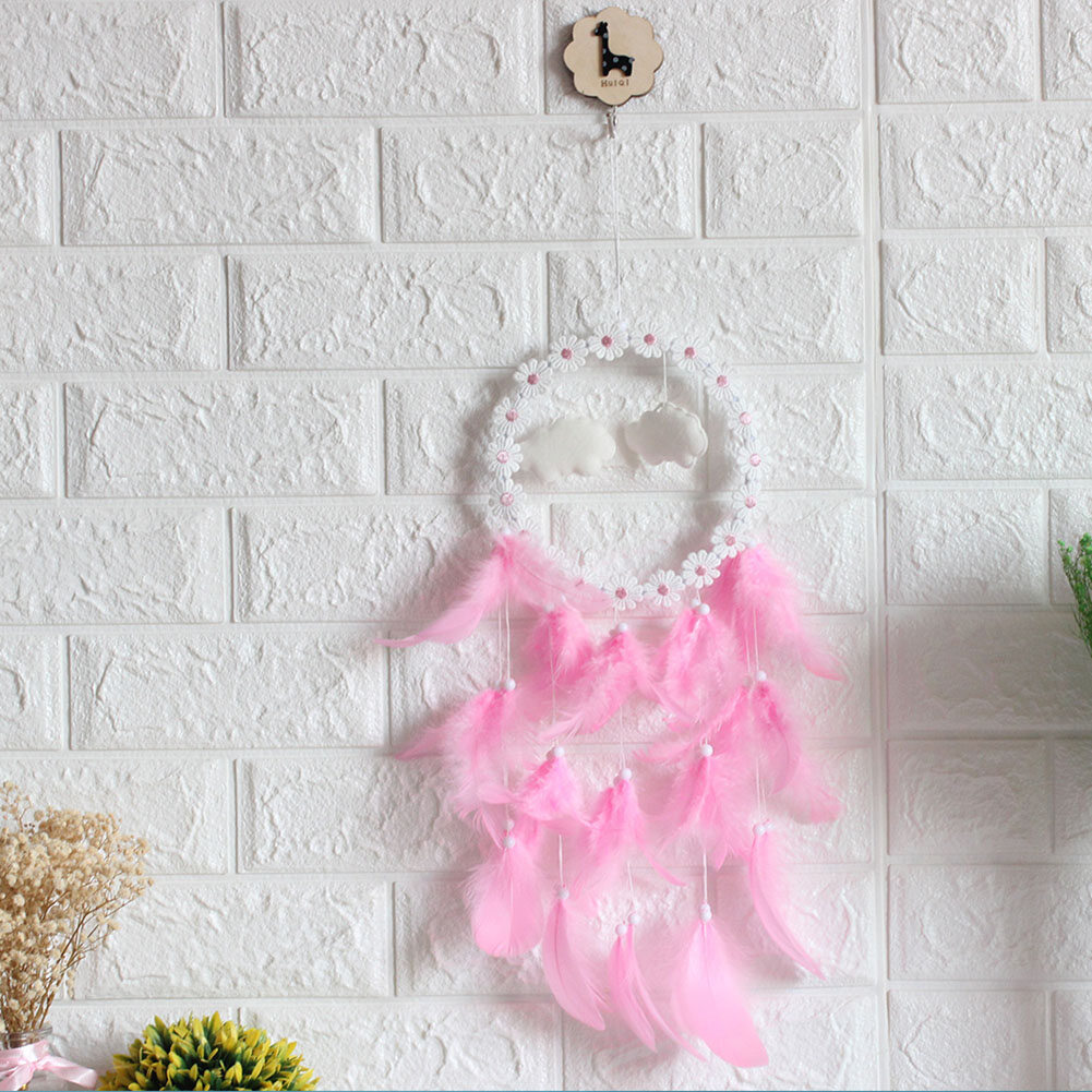 LED Flower Cloud Feather Dream Catcher String Lights Decorative Night Lamp