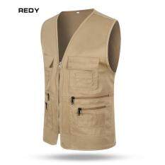 REDY Nam Nữ Hình Đa túi Dây Kéo Rời Cổ Vest Ngoài Trời